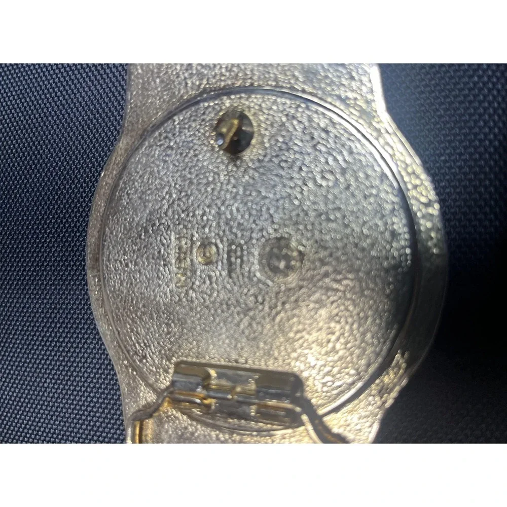 MBCI Belt Buckle Mens Gold Tone Western‎ Cowboy Rodeo Roping Longhorn Enamel